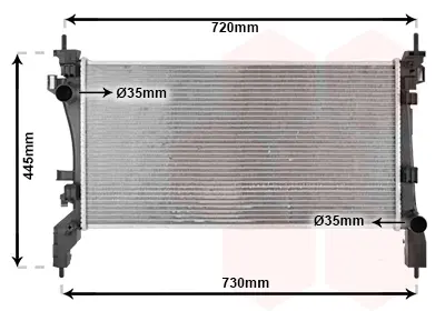 радиатор, охлаждане на двигателя VAN WEZEL           