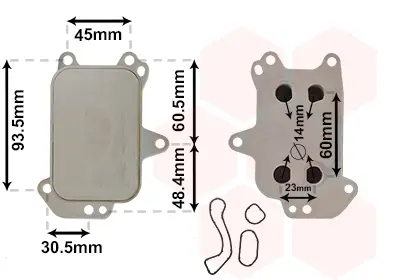 маслен радиатор, двигателно масло VAN WEZEL           