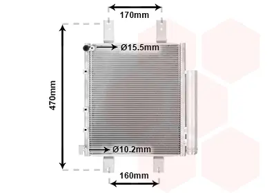 кондензатор, климатизация VAN WEZEL           