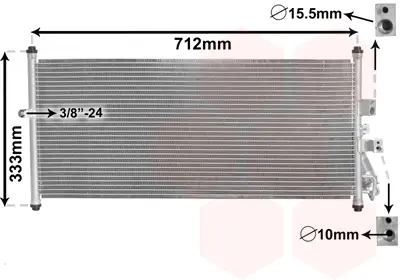 кондензатор, климатизация VAN WEZEL           
