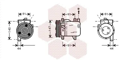 компресор, климатизация VAN WEZEL           