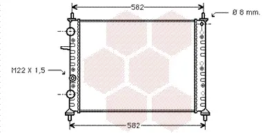 радиатор, охлаждане на двигателя VAN WEZEL           