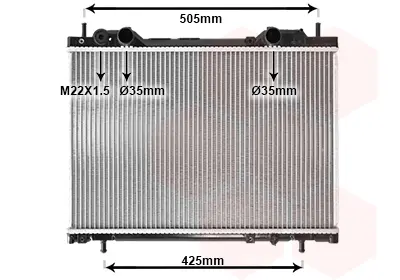 радиатор, охлаждане на двигателя VAN WEZEL           