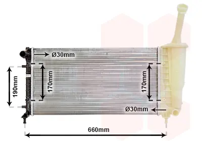 радиатор, охлаждане на двигателя VAN WEZEL           