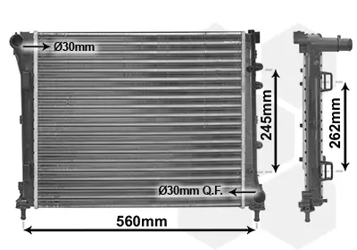 радиатор, охлаждане на двигателя VAN WEZEL           