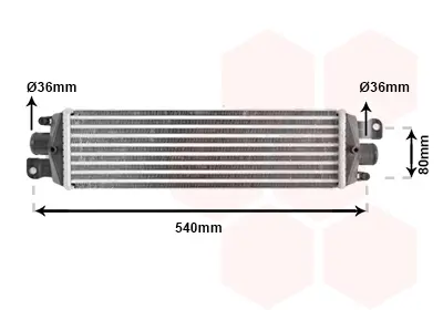 интеркулер (охладител за въздуха на турбината) VAN WEZEL           