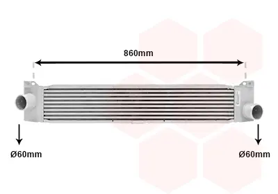 интеркулер (охладител за въздуха на турбината) VAN WEZEL           