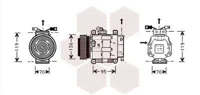 компресор, климатизация VAN WEZEL           