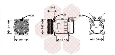 компресор, климатизация VAN WEZEL           