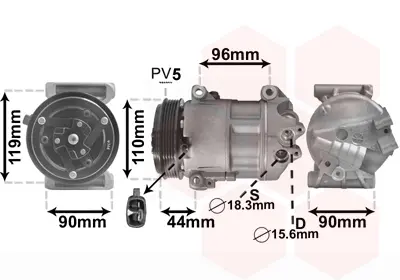 компресор, климатизация VAN WEZEL           
