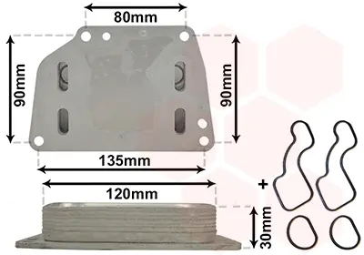 маслен радиатор, двигателно масло VAN WEZEL           
