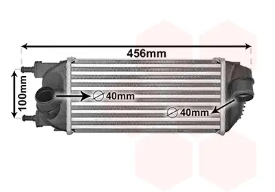 интеркулер (охладител за въздуха на турбината) VAN WEZEL           