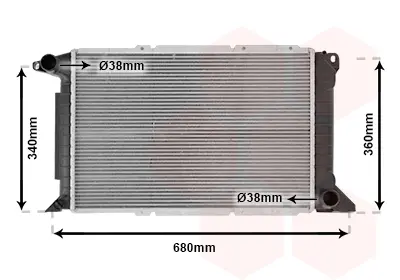 радиатор, охлаждане на двигателя VAN WEZEL           