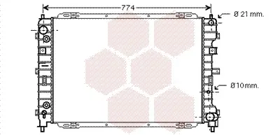 радиатор, охлаждане на двигателя VAN WEZEL           