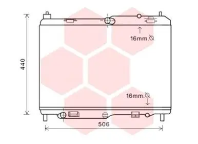 радиатор, охлаждане на двигателя VAN WEZEL           