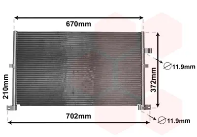 кондензатор, климатизация VAN WEZEL           
