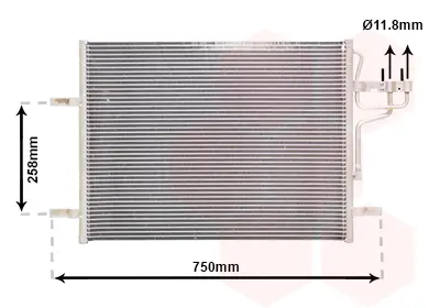 кондензатор, климатизация VAN WEZEL           