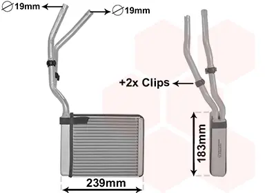 топлообменник, отопление на вътрешното пространство VAN WEZEL           