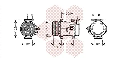 компресор, климатизация VAN WEZEL           