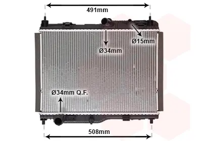 радиатор, охлаждане на двигателя VAN WEZEL           