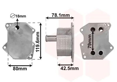 маслен радиатор, двигателно масло VAN WEZEL           