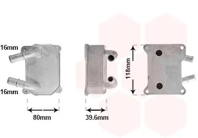 маслен радиатор, двигателно масло VAN WEZEL           