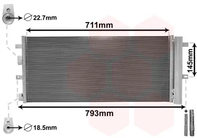 кондензатор, климатизация VAN WEZEL           