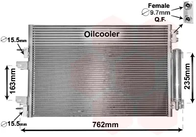 кондензатор, климатизация VAN WEZEL           