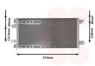 кондензатор, климатизация VAN WEZEL           