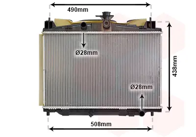 радиатор, охлаждане на двигателя VAN WEZEL           