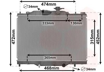 радиатор, охлаждане на двигателя VAN WEZEL           