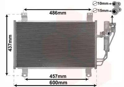 кондензатор, климатизация VAN WEZEL           
