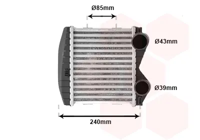 интеркулер (охладител за въздуха на турбината) VAN WEZEL           