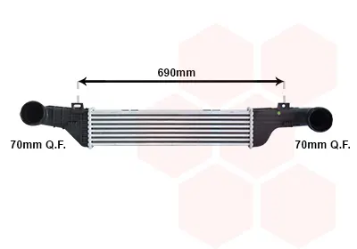 интеркулер (охладител за въздуха на турбината) VAN WEZEL           