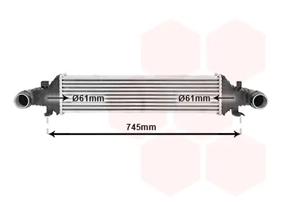 интеркулер (охладител за въздуха на турбината) VAN WEZEL           
