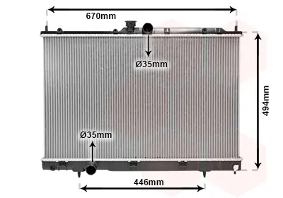 радиатор, охлаждане на двигателя VAN WEZEL           