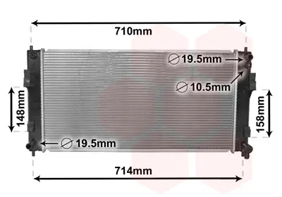 радиатор, охлаждане на двигателя VAN WEZEL           