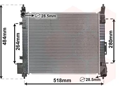 радиатор, охлаждане на двигателя VAN WEZEL           