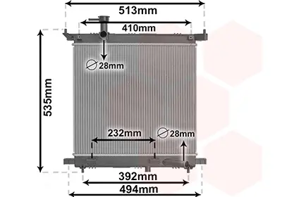 радиатор, охлаждане на двигателя VAN WEZEL           