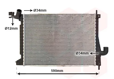 радиатор, охлаждане на двигателя VAN WEZEL           