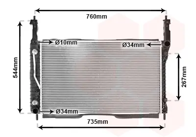 радиатор, охлаждане на двигателя VAN WEZEL           