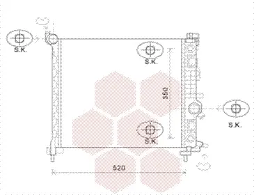 радиатор, охлаждане на двигателя VAN WEZEL           