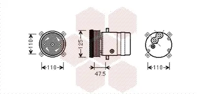 компресор, климатизация VAN WEZEL           
