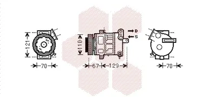 компресор, климатизация VAN WEZEL           