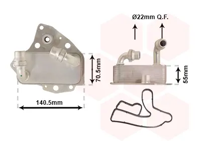 маслен радиатор, двигателно масло VAN WEZEL           