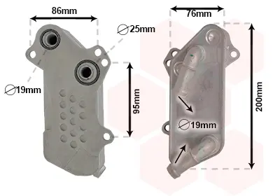 маслен радиатор, двигателно масло VAN WEZEL           
