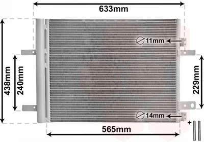 Радиатор климатик за PEUGEOT EXPERT кутия (V) 1.5 BlueHDi 120 40015700 VAN WEZEL           