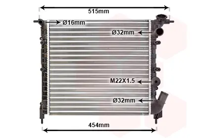 радиатор, охлаждане на двигателя VAN WEZEL           