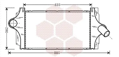 интеркулер (охладител за въздуха на турбината) VAN WEZEL           