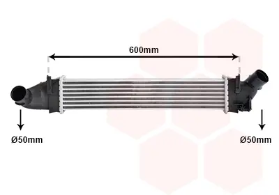 интеркулер (охладител за въздуха на турбината) VAN WEZEL           